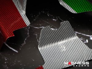 Alfa Romeo Giulia Interior Mirror Holder Frame - Carbon Fiber - Italian Theme